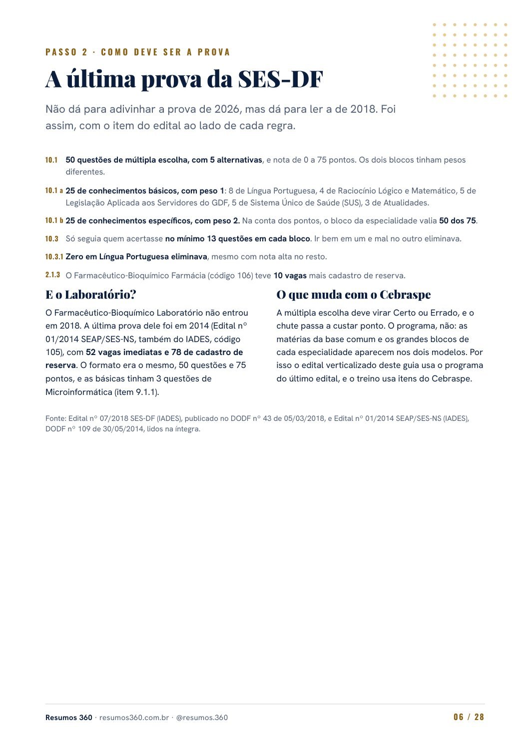 Página 6 do mini guia SES-DF. O texto está disponível abaixo.