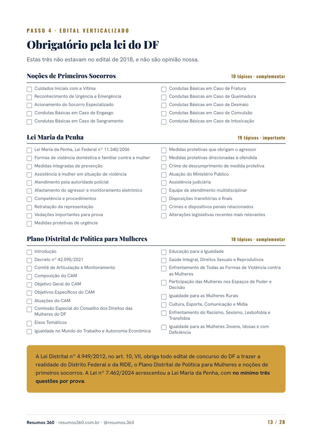 Página 13 do mini guia SES-DF. O texto está disponível abaixo.