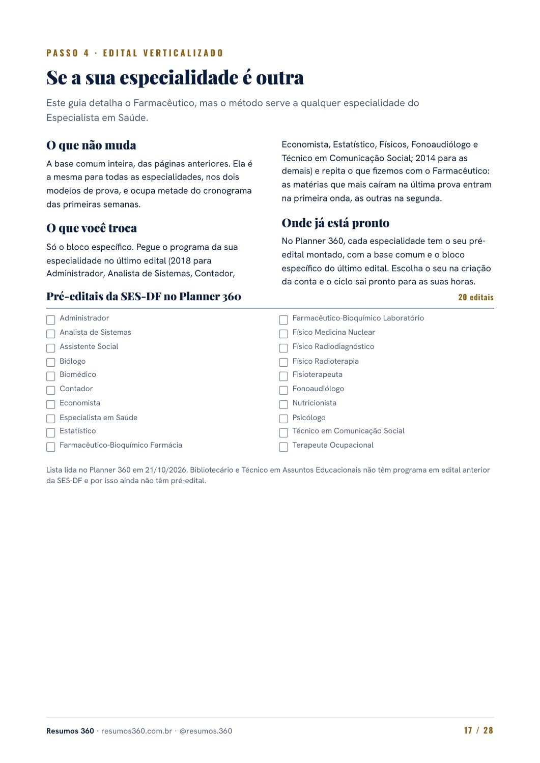 Página 17 do mini guia SES-DF. O texto está disponível abaixo.