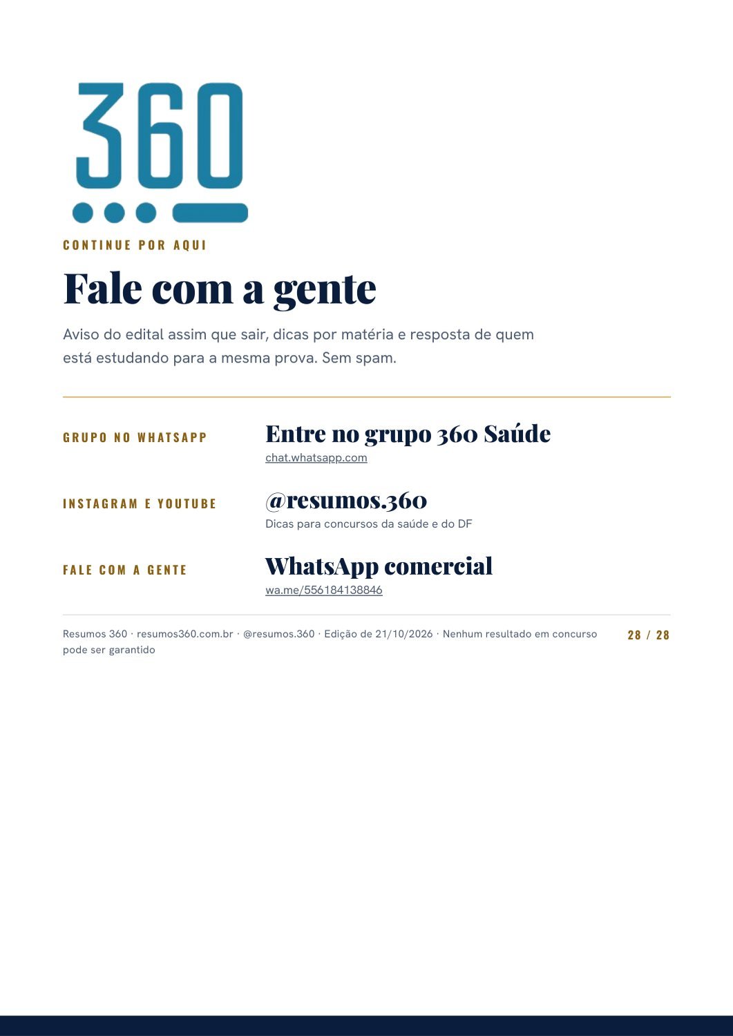 Página 28 do mini guia SES-DF. O texto está disponível abaixo.
