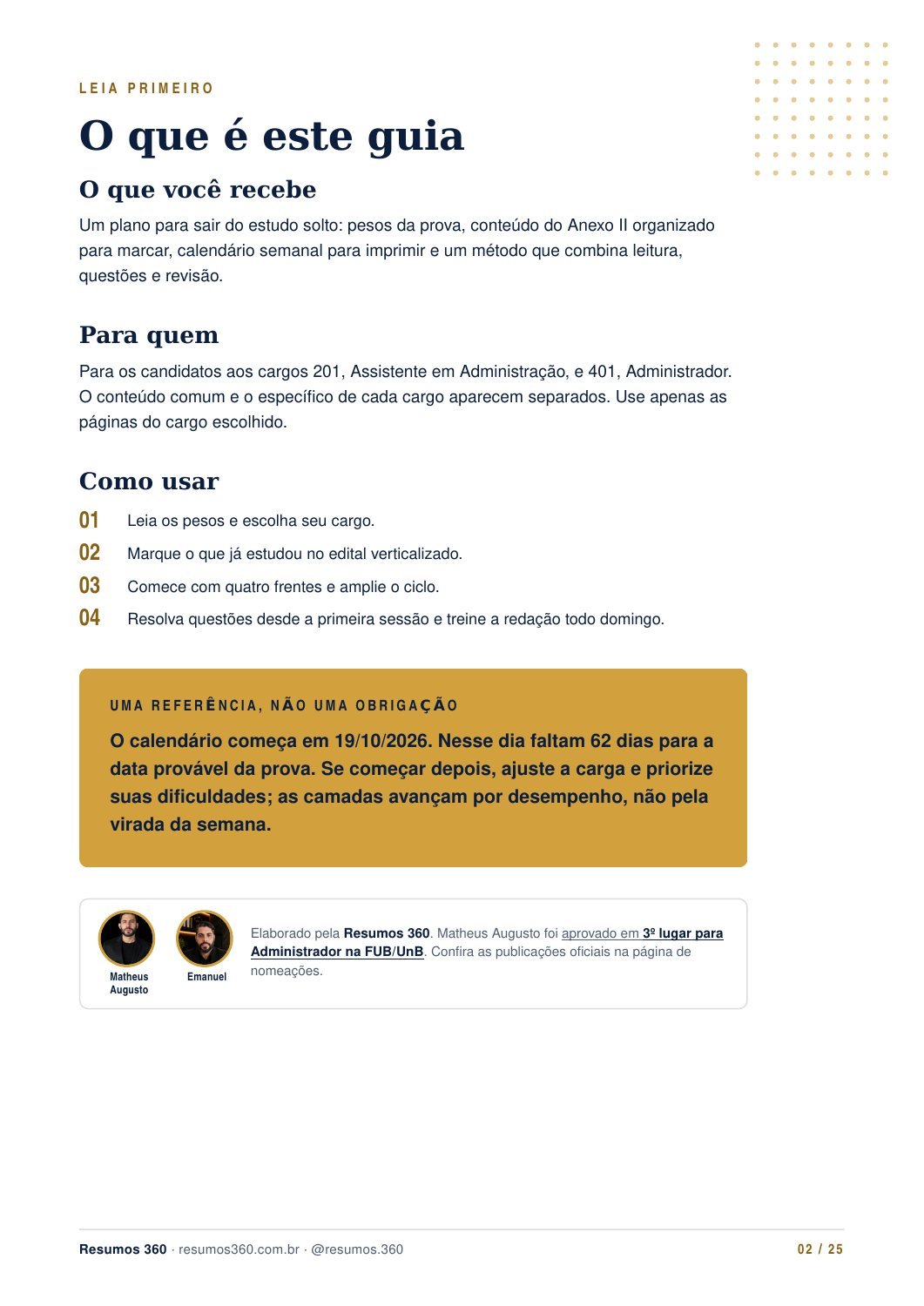 Página 2 do mini guia UFBA. O texto está disponível abaixo.