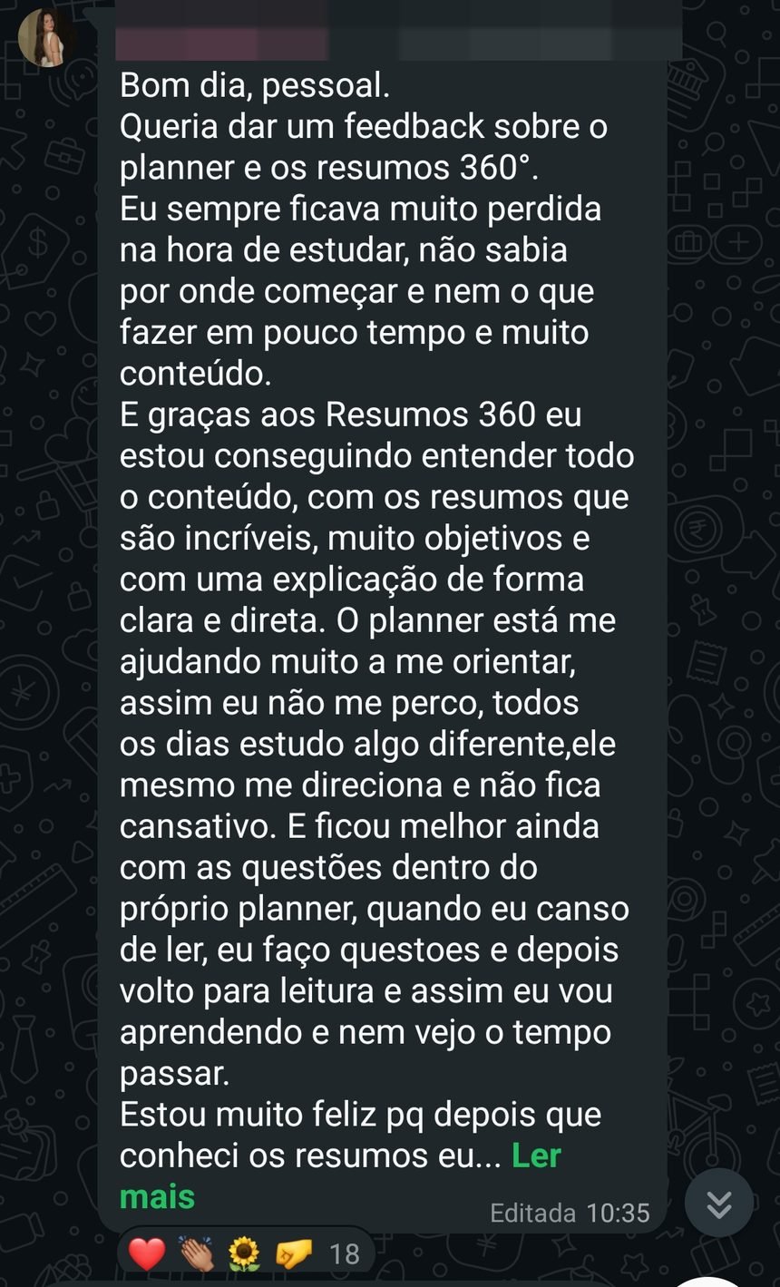 No grupo de estudos, sobre os resumos e o Planner