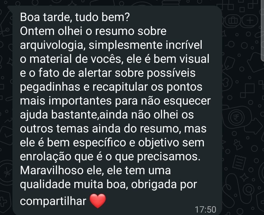 Sobre o resumo de Arquivologia