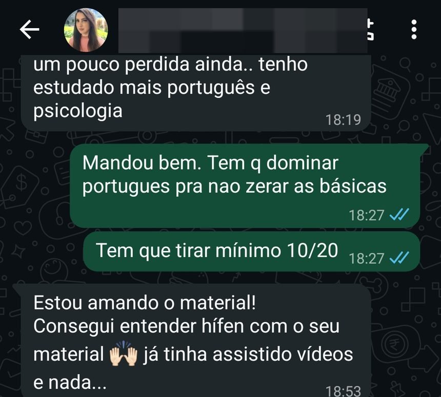De aluna que travava em Português