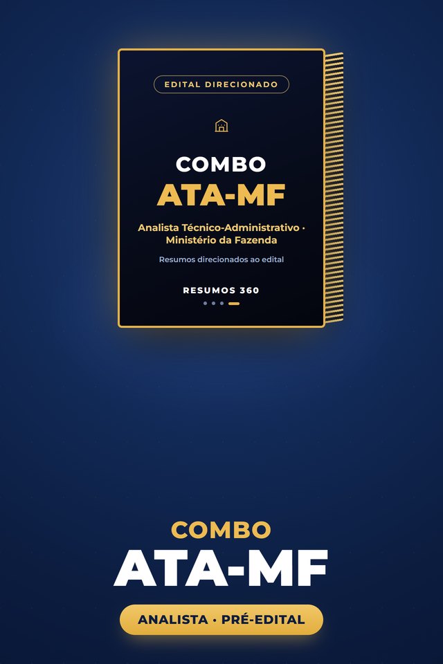 Capa: Combo ATA-MF · Analista Técnico-Administrativo (Min. da Fazenda)