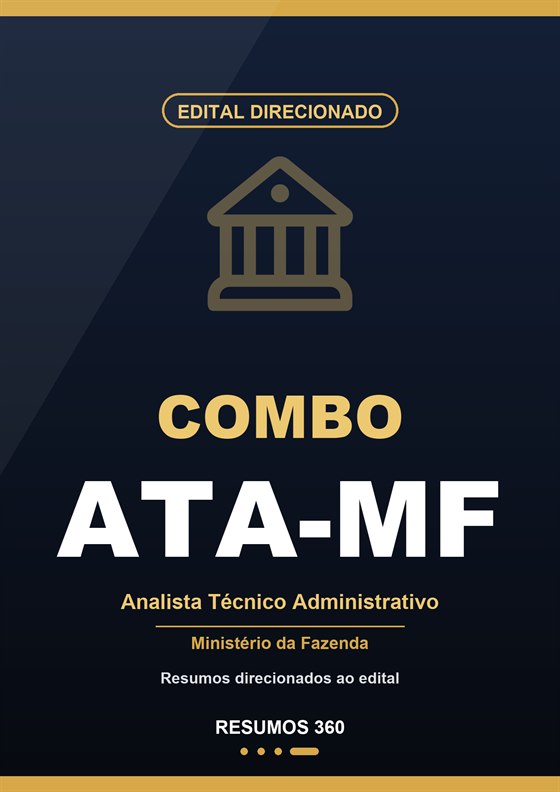 Capa: Combo ATA-MF · Assistente Técnico-Administrativo (Min. da Fazenda)