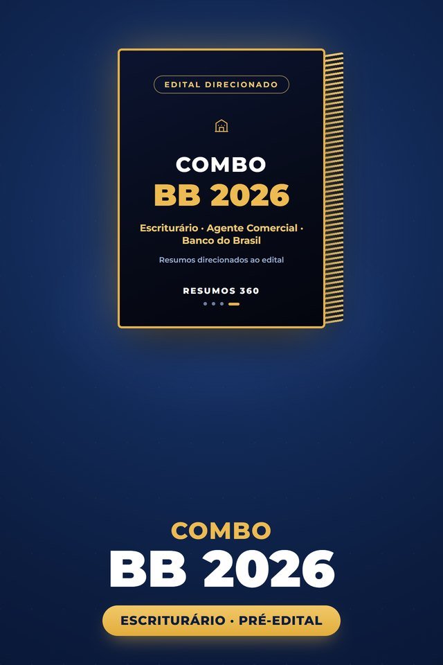 Combo Banco do Brasil · Escriturário (pré-edital)