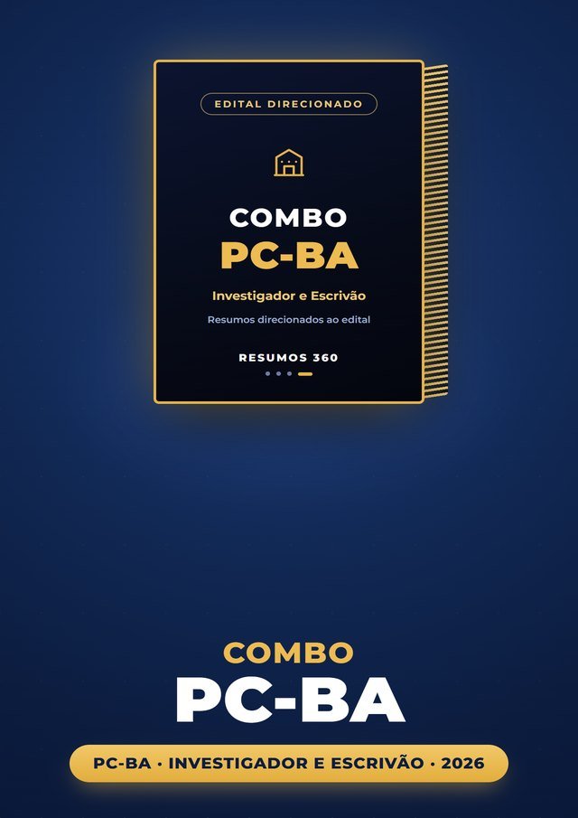 Capa: Combo PC-BA 2026 · Investigador e Escrivão