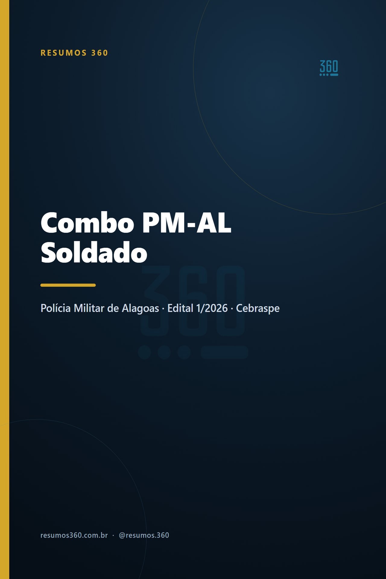 Capa: Combo PM-AL Soldado · Polícia Militar de Alagoas (Edital 1/2026)