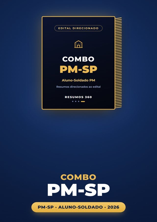 Capa: Combo PM-SP 2026 · Aluno-Soldado