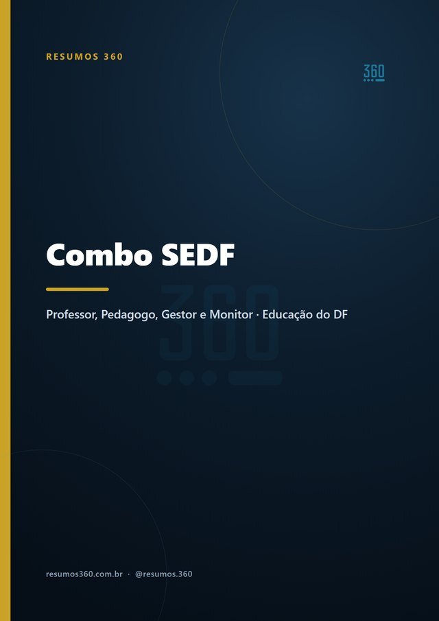 Capa: Combo SEDF · Todos os cargos · Secretaria de Educação do DF