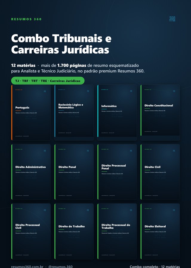 Combo Tribunais e Carreiras Jurídicas