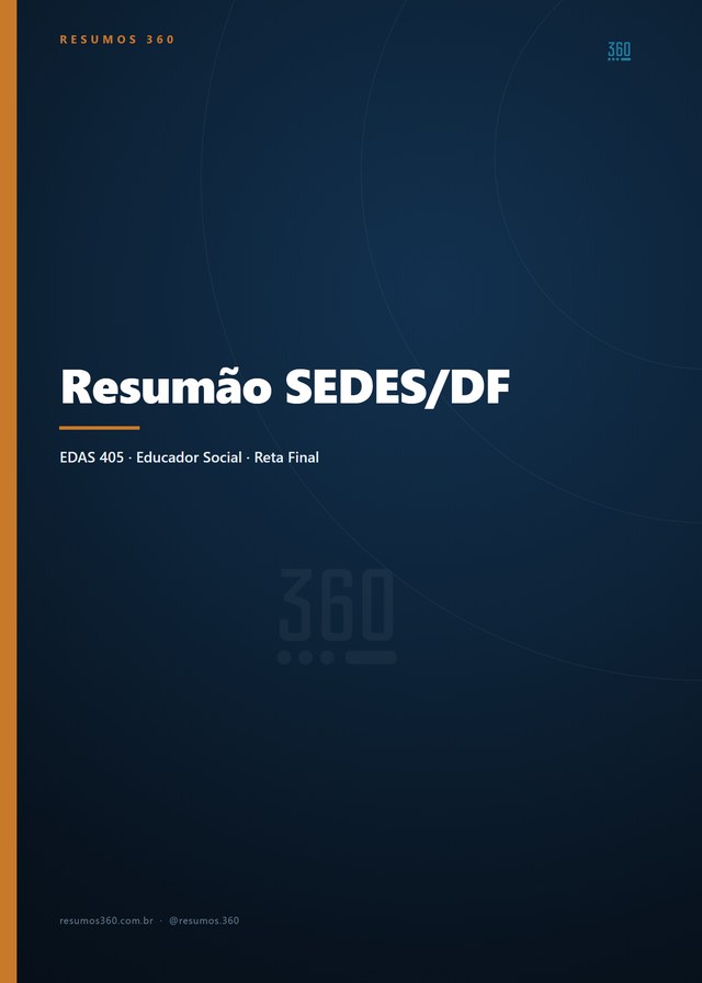 Capa do Resumão EDAS 405 (SEDES/DF)