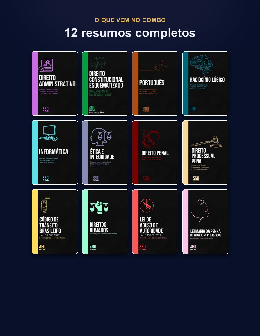 Página do material Combo de Resumos Área Policial