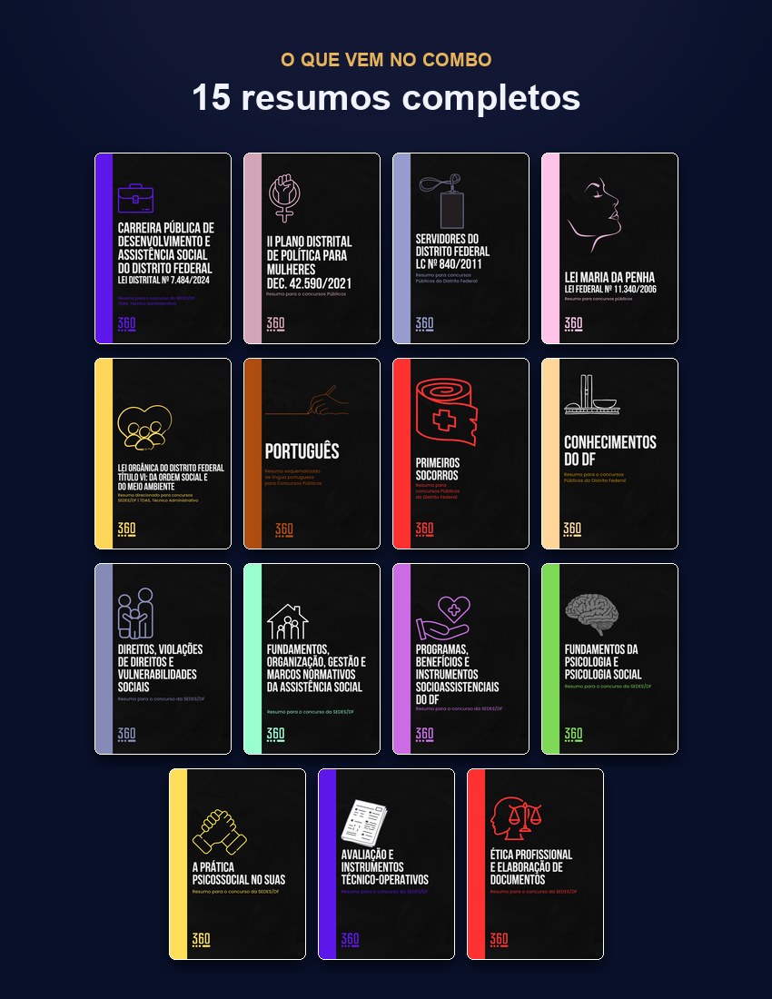 Página do material Combo SEDES/DF · EDAS Especialista Psicólogo (409)