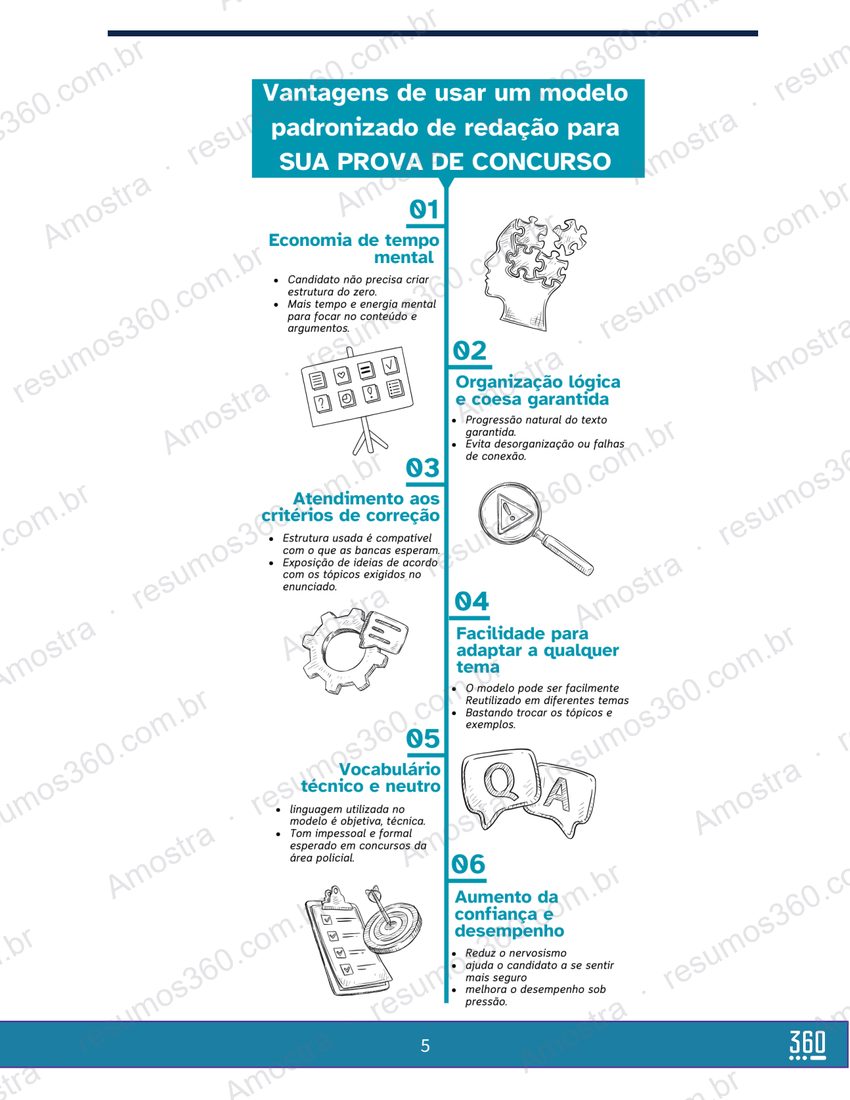 Página do material Curso completo de técnicas para prova