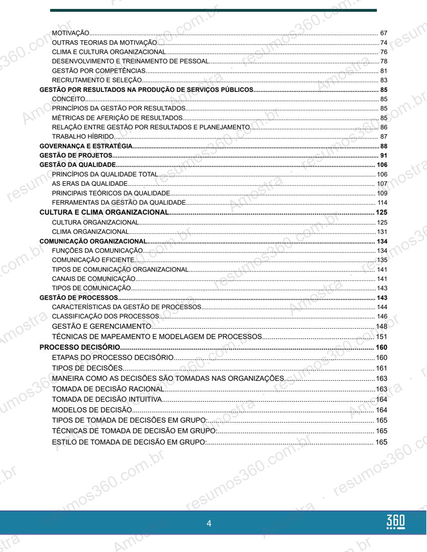 Página do material Resumo Administração Geral