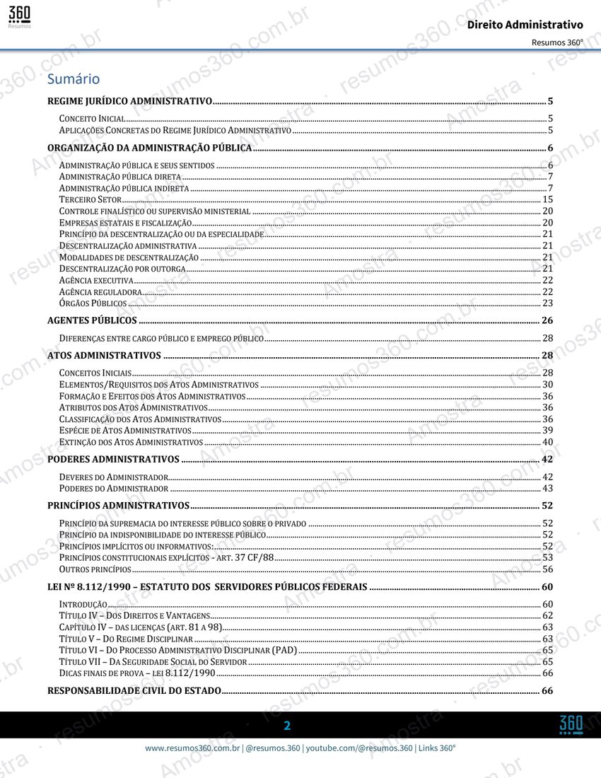 Página do material Resumo Direito Administrativo