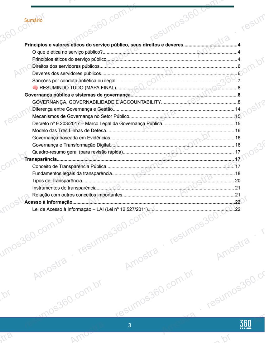 Página do material Resumo Ética e Integridade na Adm. Pública