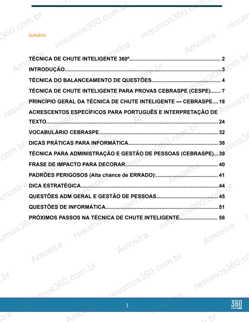 Página do material Técnica de Chute Cebraspe (Certo/Errado)