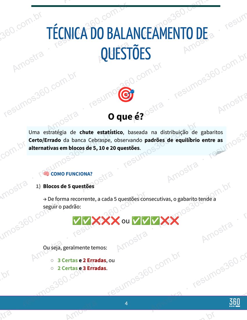 Página do material Técnica de Chute Cebraspe (Certo/Errado)