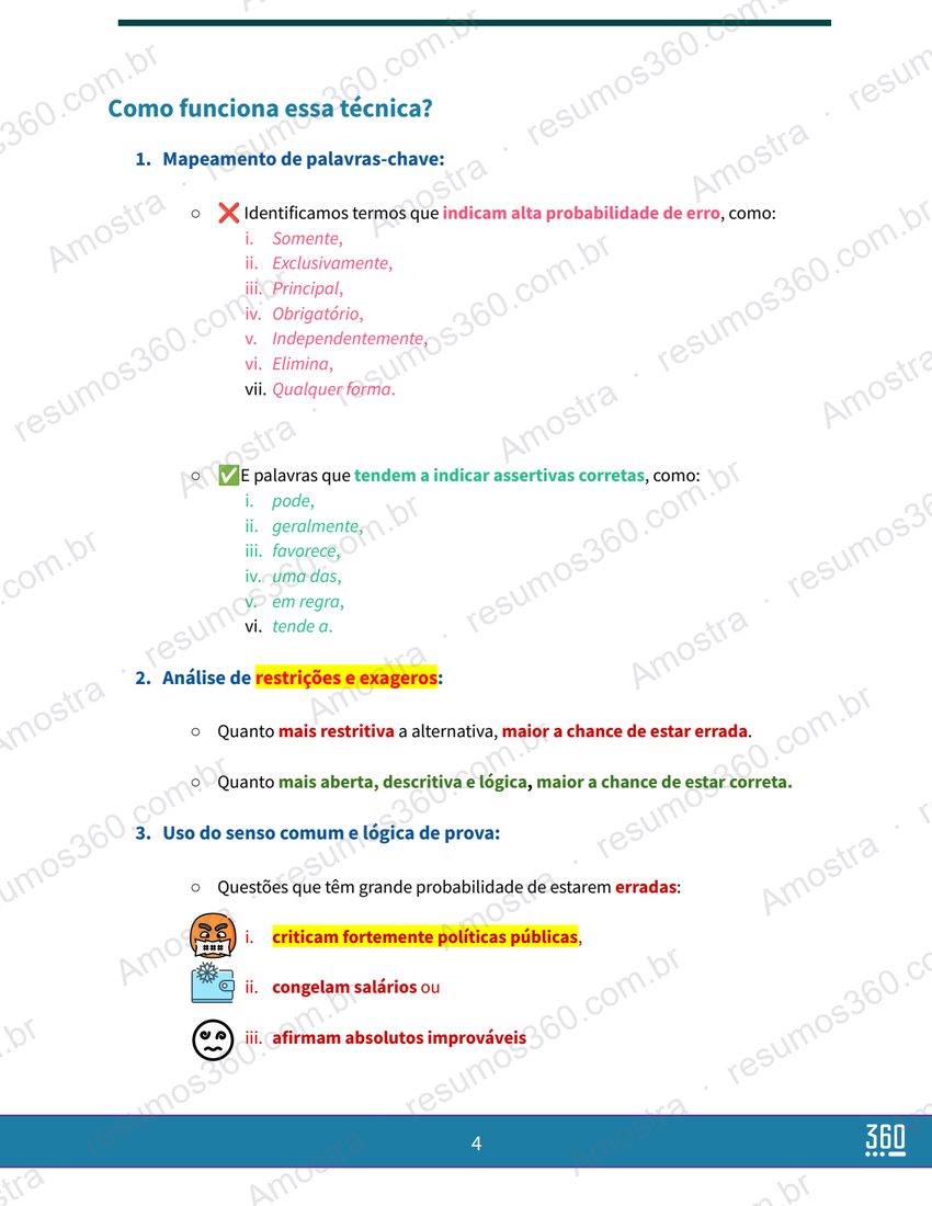Página do material Técnica de Chute Múltipla Escolha