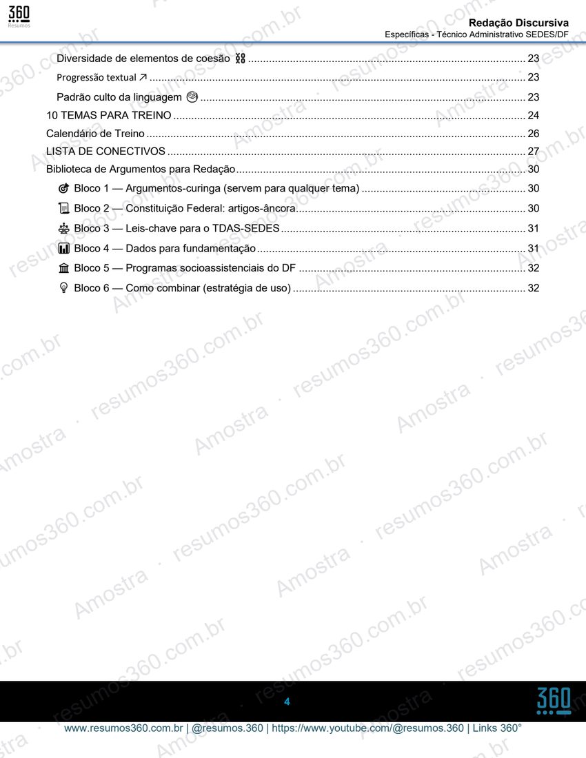 Página do material Técnica de Redação SEDES/DF