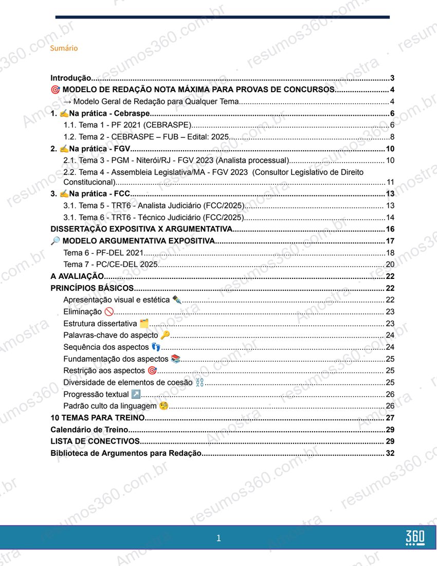 Página do material Técnica de Redação