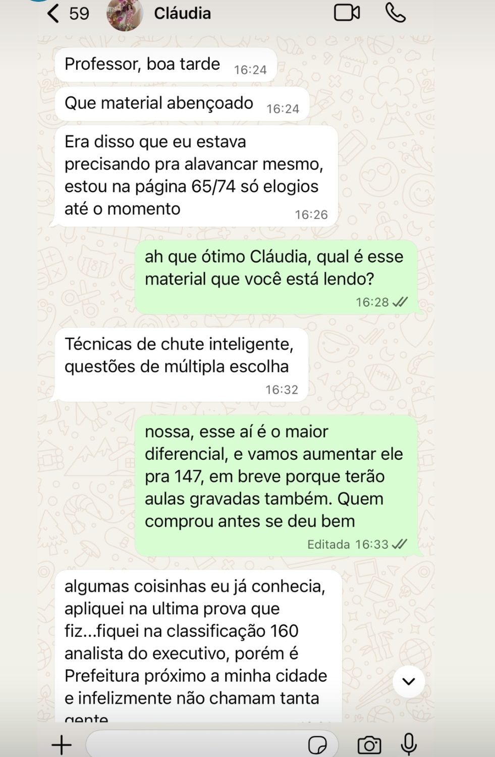 Cláudia - 160° em Analista do Executivo