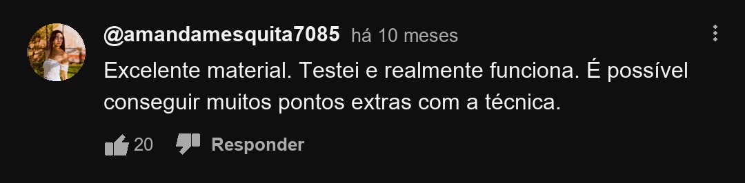 Comentário real de aluno 2