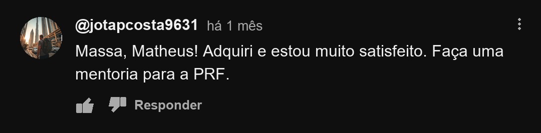 Comentário real de aluno 6