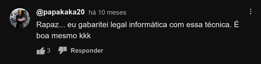 Comentário real de aluno 5